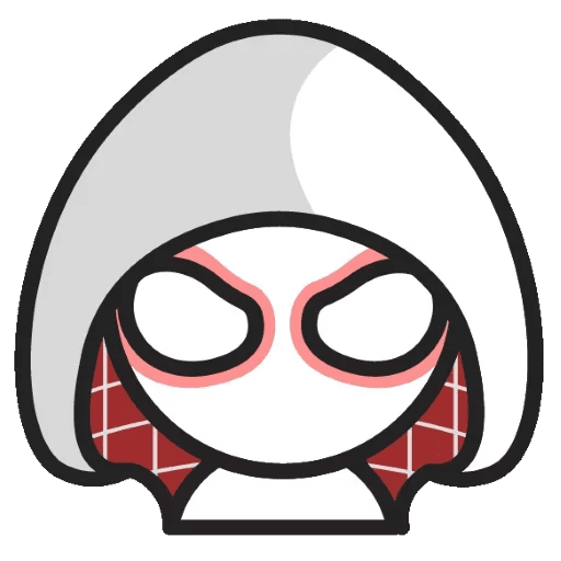 here is a Marvel Chibi Spider-Gwen from the Chibi Marvel & DC comics collection for sticker mania