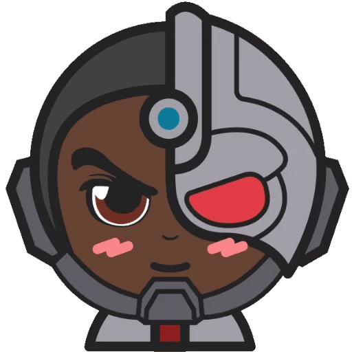 here is a DC Chibi Cyborg Sticker from the Chibi Marvel & DC comics collection for sticker mania
