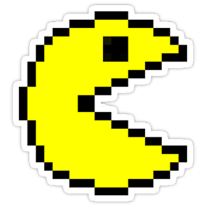 here is a Pacman Sticker from the Noob Pack collection for sticker mania