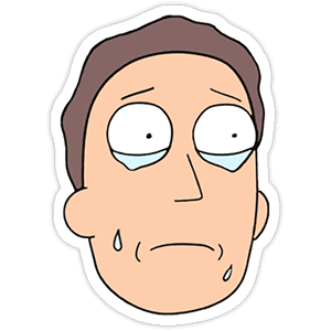 here is a Jerry Smith from Rick and Morty from the Rick and Morty collection for sticker mania