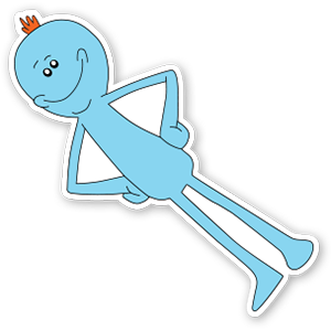 cool and cute Mr. Meeseeks from Rick and Morty for stickermania