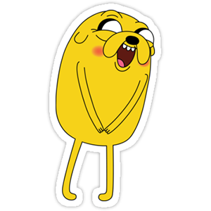 cool and cute Jake the Dog sticker from Adventure Time for stickermania