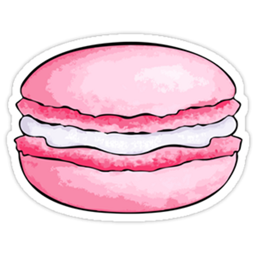 here is a Pink Macaron Sticker from the Food and Beverages collection for sticker mania