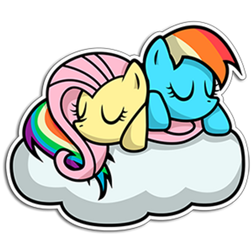 here is a My Little Pony sleeping Sticker from the My Little Pony collection for sticker mania