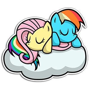 here is a My Little Pony sleeping Sticker from the Cartoons collection for sticker mania
