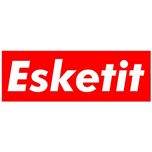 cool and cute Esketit Supreme Logo Style Sticker for stickermania