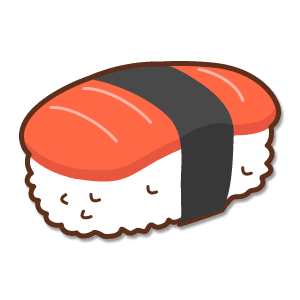 cool and cute Sushi Sticker for stickermania
