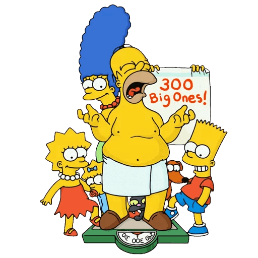 here is a Simpsons Family Weight In from the The Simpsons collection for sticker mania