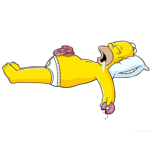 cool and cute Homer Simpson Sweet Donut Dreams for stickermania