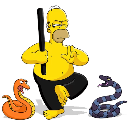 Homer Simpson Snake Charmer