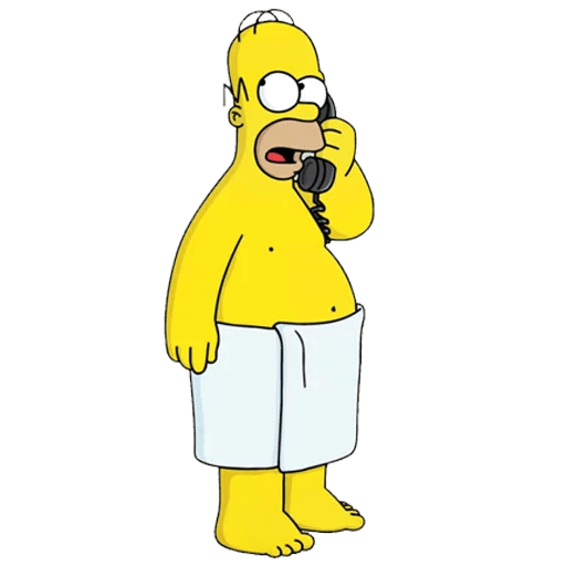 Homer Simpson on the Phone