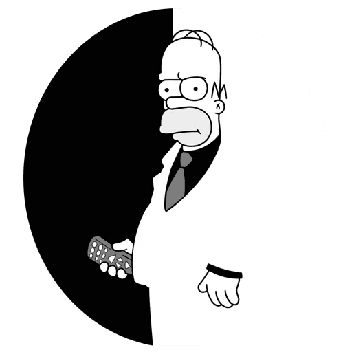 here is a Homer Simpson Scarface Sticker from the The Simpsons collection for sticker mania
