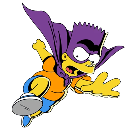 here is a Bart Simpson as Bartman Sticker from the Bart Simpson collection for sticker mania