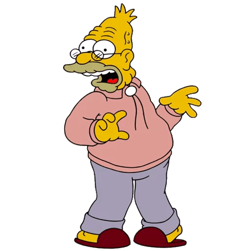 here is a Abraham Simpson II Grampa Scared Sticker from the The Simpsons collection for sticker mania