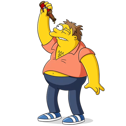 The Simpsons Drunk Barney Gumble Empty BEER Bottle