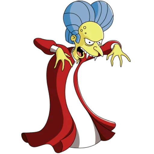The Simpsons Mr. Burns as Dracula Sticker