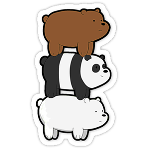 cool and cute We Bare Bears Sticker for stickermania