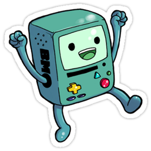 here is a Adventure Time - BMO Yey from the Adventure Time collection for sticker mania