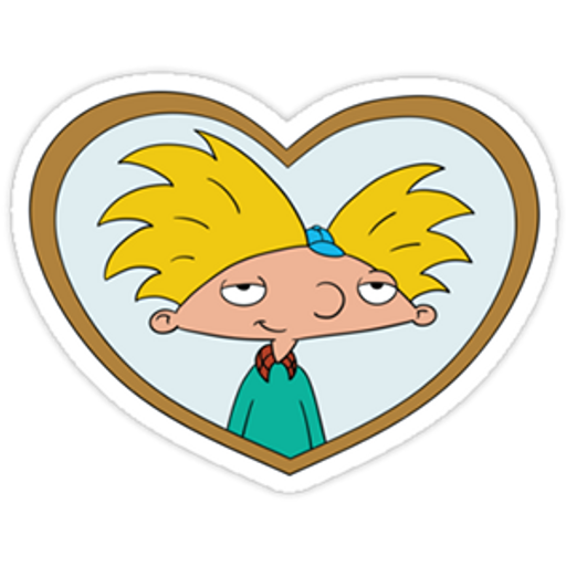 here is a Arnold Love Sticker from the Cartoons collection for sticker mania