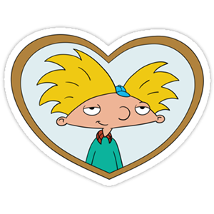 here is a Arnold Love Sticker from the Cartoons collection for sticker mania