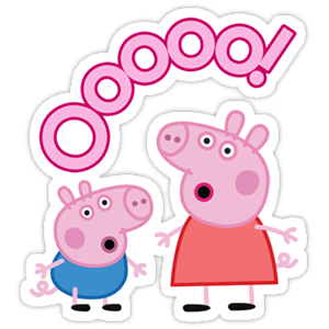 here is a Peppa Pig Ooooo! from the Cartoons collection for sticker mania