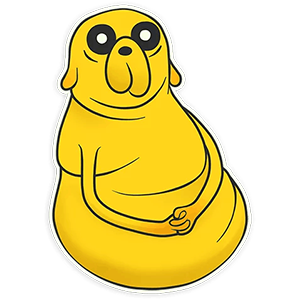 here is a Homunculus loxodontus Jake from the Adventure Time collection for sticker mania