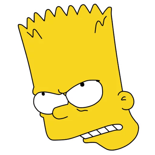 here is a Bart Simpson Angry from the Bart Simpson collection for sticker mania