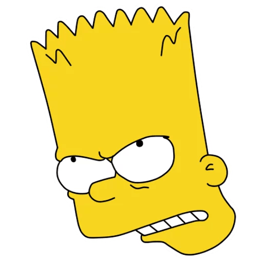 Bart Simpson Angry - Sticker Mania