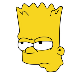 Bart Simpson Angry Face - Sticker Mania