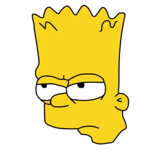 here is a Bart Simpson Angry Face from the Bart Simpson collection for sticker mania