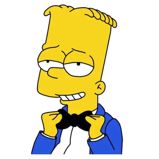 cool and cute Bart Simpson Tuxedo and Bow Tie for stickermania