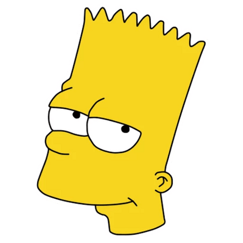 Bart Simpson Face PNG