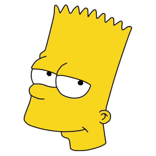 here is a Bart Simpson Smiling Sticker from the Bart Simpson collection for sticker mania