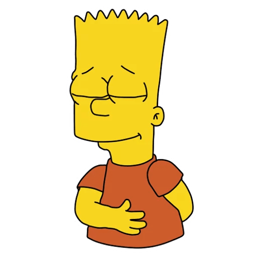 here is a Bart Simpson Bows Sticker from the Bart Simpson collection for sticker mania
