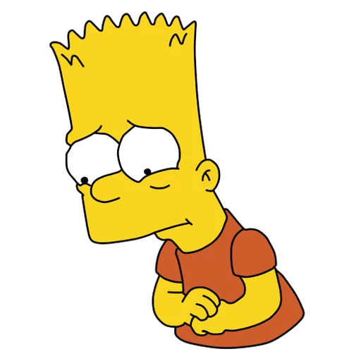 cool and cute Bart Simpson Devastated Sticker for stickermania