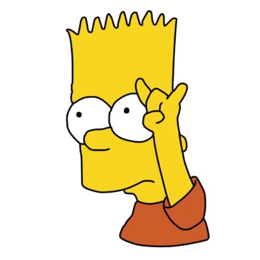 Bart Simpson Rock Sticker