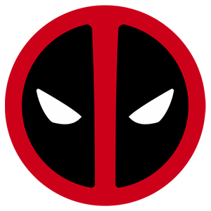 cool and cute Deadpool Marvel logo Sticker for stickermania