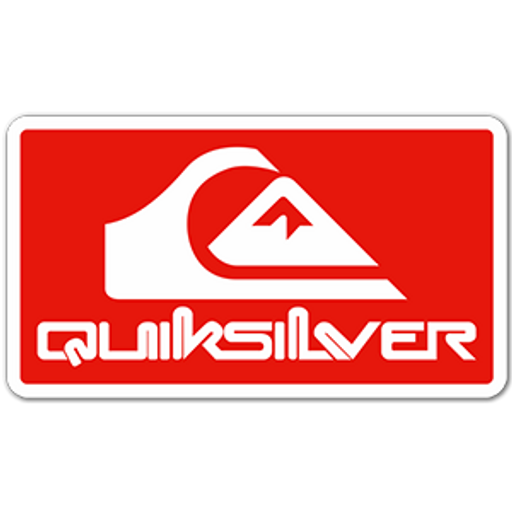 here is a Quiksilver Red Logo Sticker from the Logo collection for sticker mania