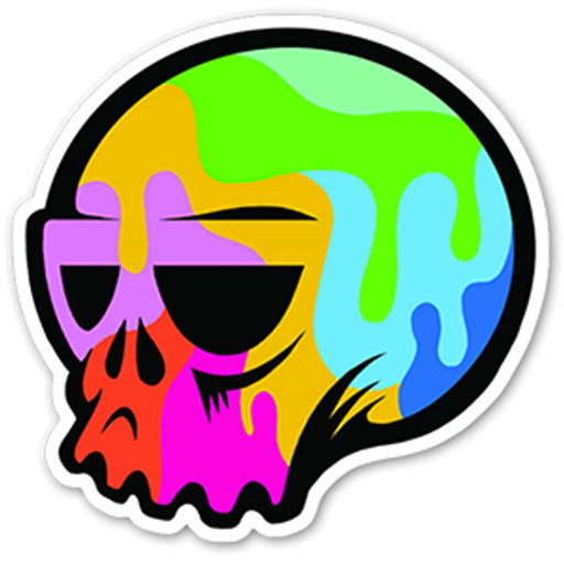 Colorful Skull Sticker Sticker Mania