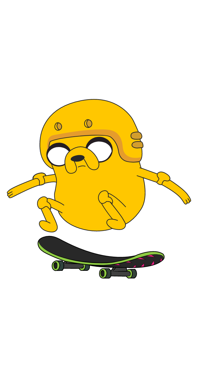 Adventure Time Jake Skating Sticker Sticker Mania   Adventure Time Jake Skating 