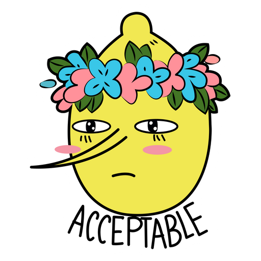 Adventure Time Lemongrab Acceptable Sticker