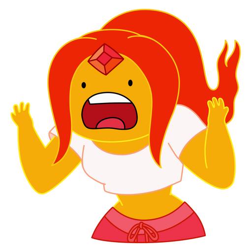 here is a Adventure Time Screaming Flame Princess Sticker from the Adventure Time collection for sticker mania