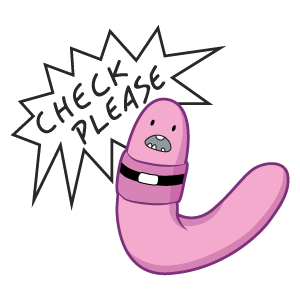 here is a Adventure Time Shelby Butterson Check Please Sticker from the Adventure Time collection for sticker mania