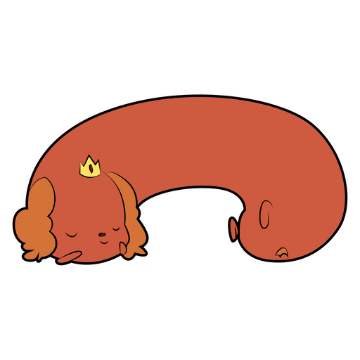Adventure Time Sleeping Hot Dog Princess Sticker