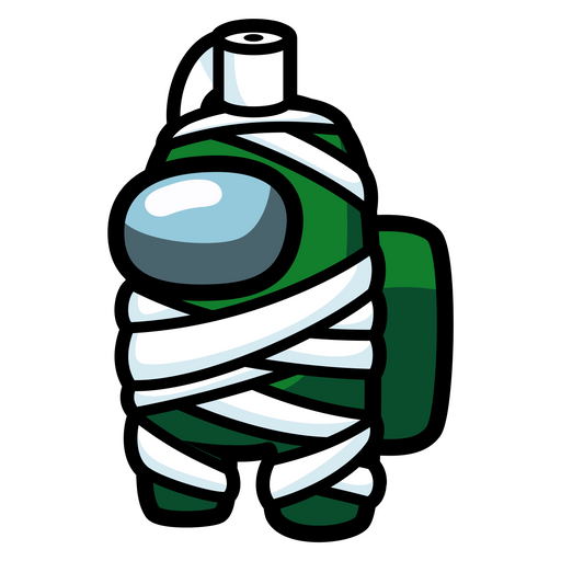 here is a Among Us Mummy with Toilet Paper Sticker from the Among Us collection for sticker mania