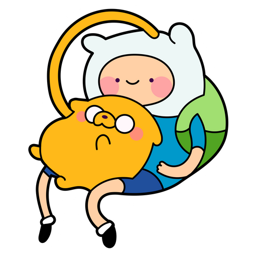 here is a Adventure Time Finn and Jake Hug Sticker from the Adventure Time collection for sticker mania