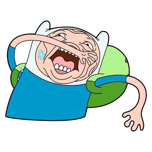 here is a Adventure Time Finn Nooo Meme Sticker from the Adventure Time collection for sticker mania