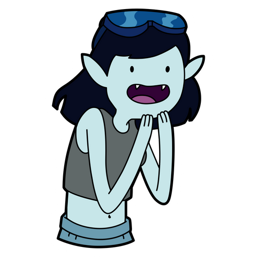 here is a Adventure Time Happy Marceline Sticker from the Adventure Time collection for sticker mania