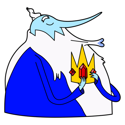 Adventure Time Ice King Kissing Sticker
