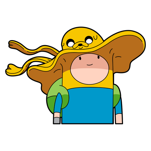here is a Adventure Time Jake Hat Sticker from the Adventure Time collection for sticker mania